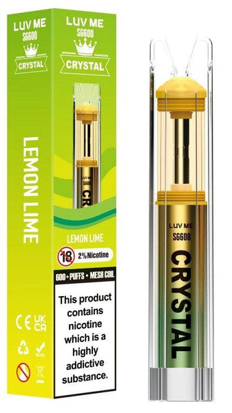 crystal lemon lime vape LUV ME SG600 Crystal Lemon Lime Disposable – Royal Vapes