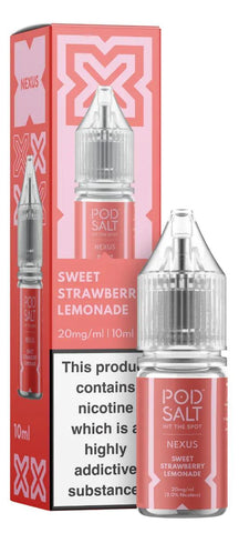 Pod Salt Nexus Sweet Strawberry Lemonade Nic Salt 10ml 5mg