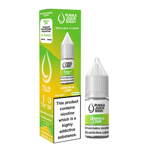 Pukka Juice 5000+ Lemon & Lime Nic Salt 10ml 10mg