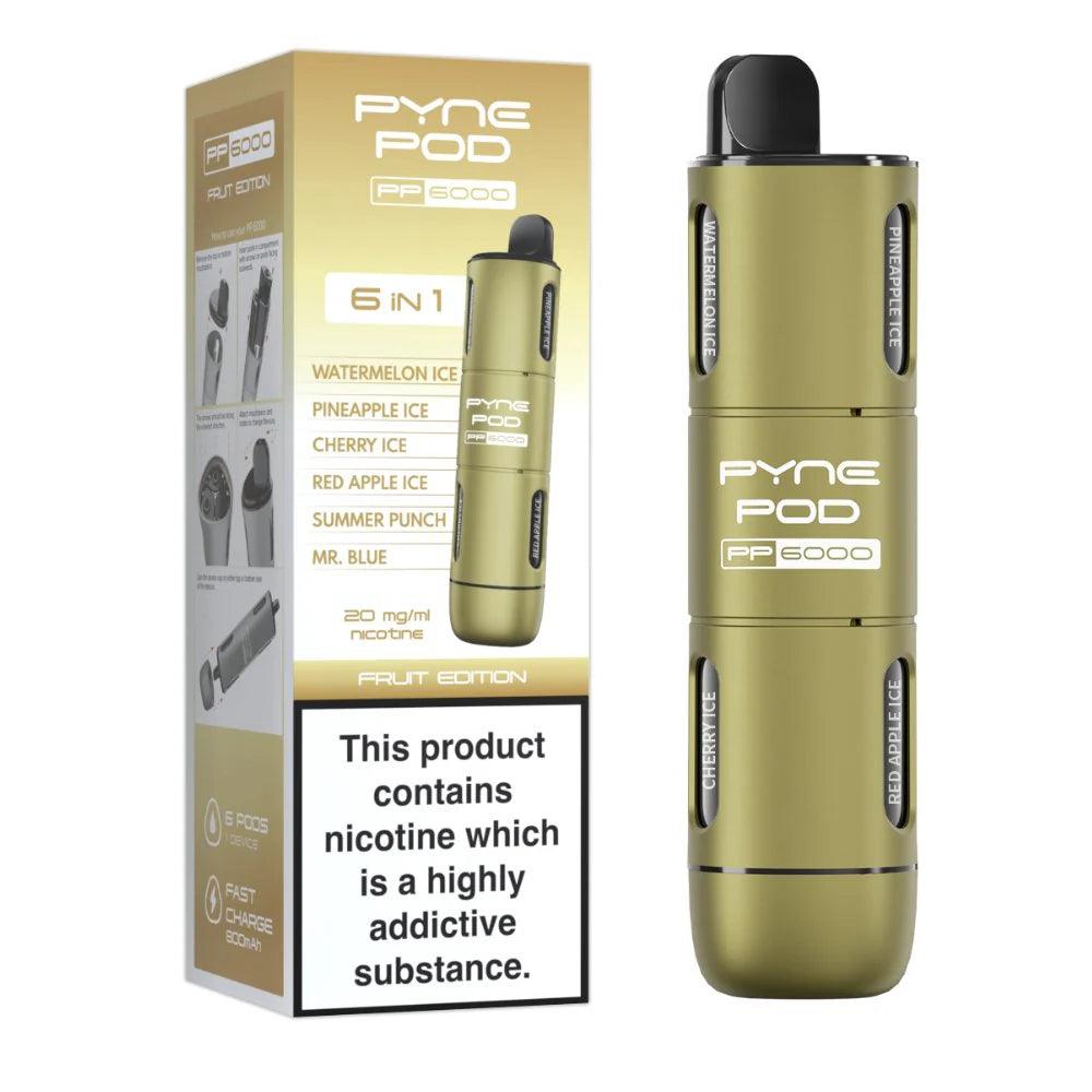 Pyne Pod PP6000 Fruit Edition (6 in 1) 6000 Disposable Vape – Royal Vapes
