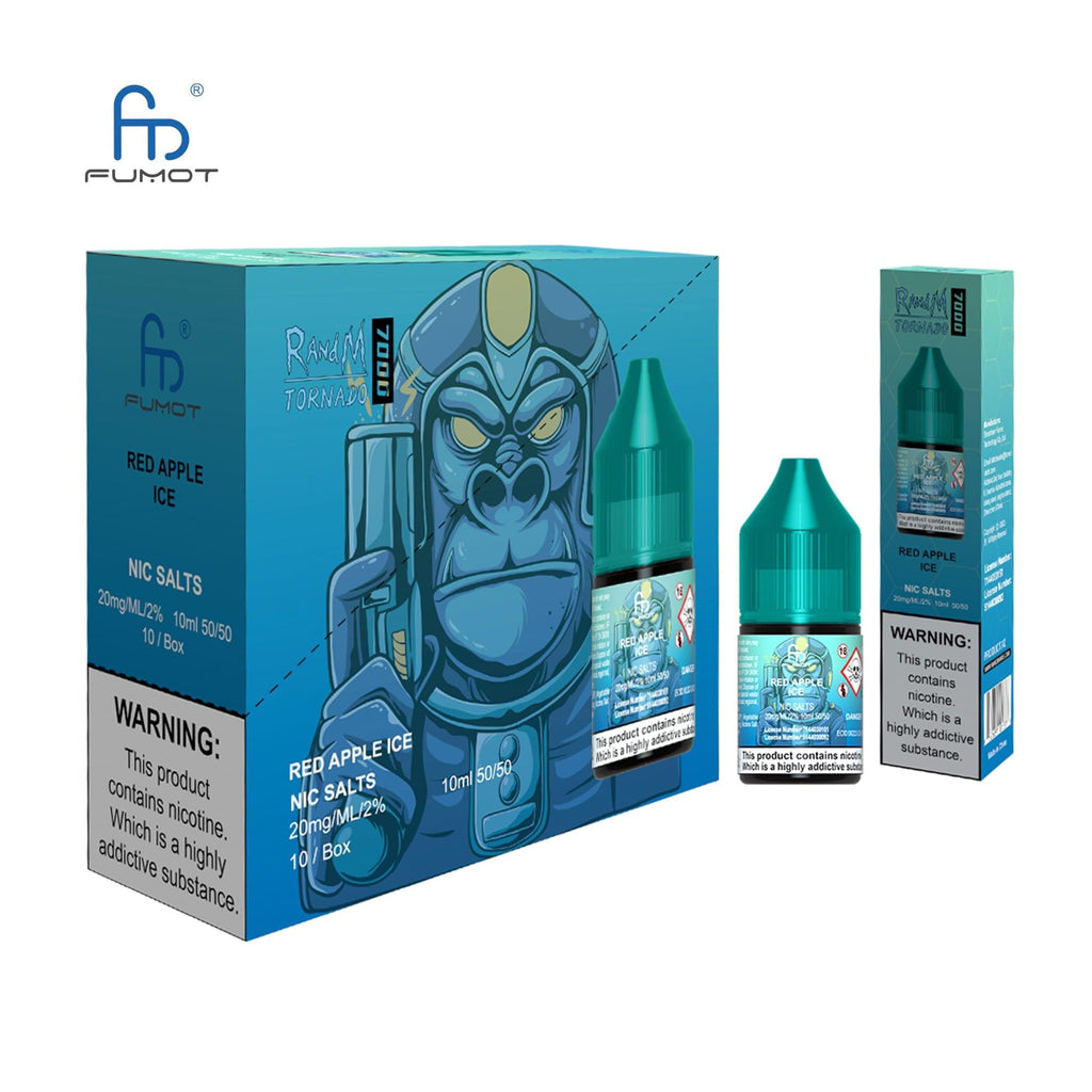 RandM Tornado 7000 Nic Salts Red Apple Ice Nic Salt 10ml Royal Vapes RandM Tornado 7000 Nic Salts Red Apple Ice Nic Salt 10ml Royal Vapes