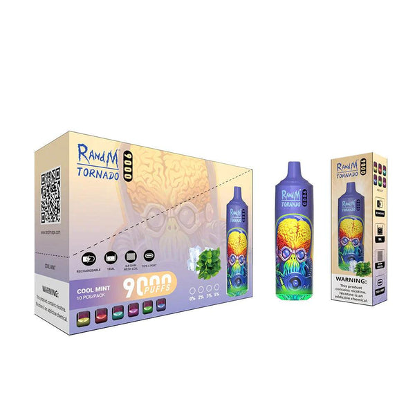 Randm Tornado 9000 0mg Cool Mint 9000 Disposable – Royal Vapes