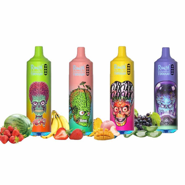 Randm Tornado 9000 0mg Strawberry Cream 9000 Disposable – Royal Vapes