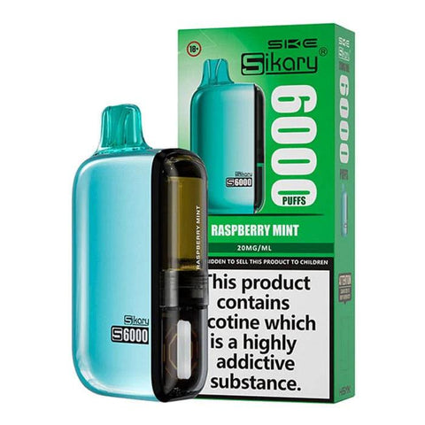 Sikary S6000 Raspberry Mint 6000 Disposable Vape 20mg