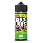 Six Licks Tongue Twisters Green Apple 100ml