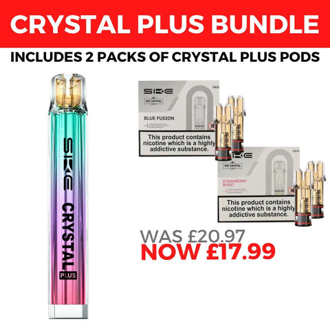 SKE Crystal Plus Pod Kit & 2 Packs Of Pods