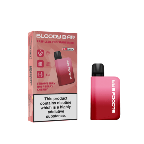 TBO Bloody Bar 3000 Strawberry Raspberry Cherry 3000 Disposable
