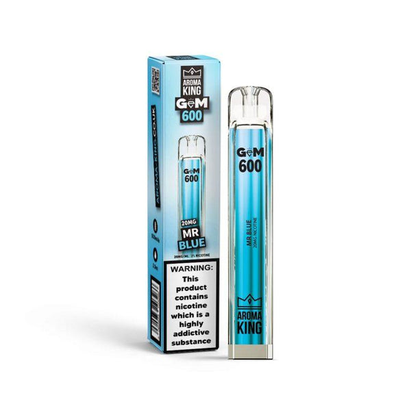 Aroma King Gem 600 Mr Blue Disposable – Royal Vapes
