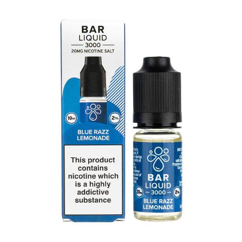 Bar Liquid 3000 Blue Razz Lemonade Nic Salt 10ml 10mg