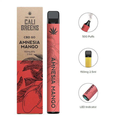 Cali Greens CBD Amnesia Mango CBD Disposable Vape 150mg