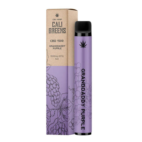 Cali Greens CBD Granddaddy Purple 1500 CBD Disposable Vape 1000mg