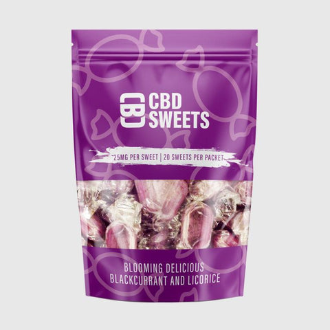 CBD Asylum CBD Blackcurrant Licorice Sweets 20pcs 500mg