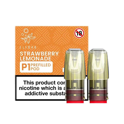 Elf Bar Strawberry Lemonade Mate P1 Pods (2 Pack) 20mg