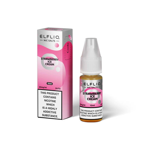 ElfLiq by Elf Bar Strawberry Ice Cream Nic Salt 10ml 10mg