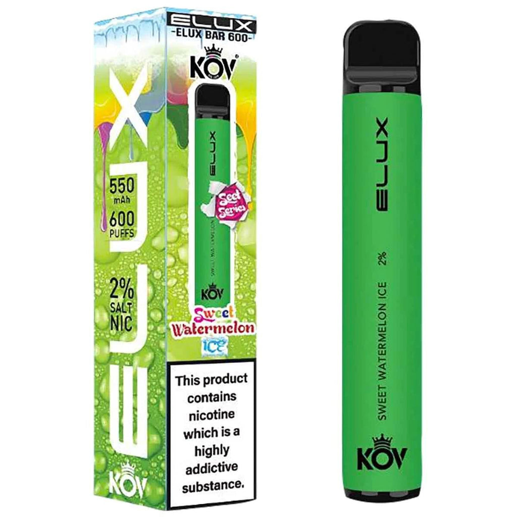 elux bar 600 puffs sweet series disposable vape device Elux KOV Bar Sweet Watermelon Ice Disposable – Royal Vapes