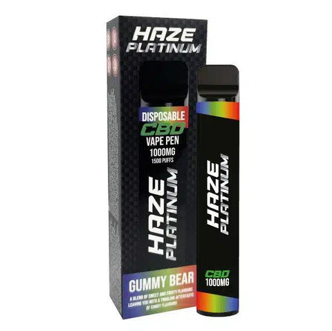 Haze Platinum Gummy Bear CBD Disposable Vape 1000mg