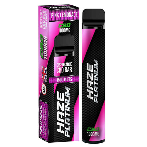 Haze Platinum Pink Lemonade CBD Disposable Vape 1000mg