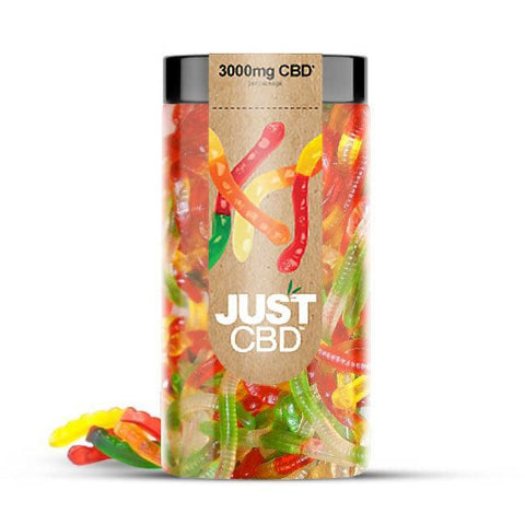 Just CBD Worms CBD Gummies Jar 3000mg