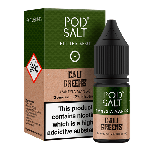Pod Salt Fusions Cali Greens Amnesia Mango Nic Salt 10ml 11mg