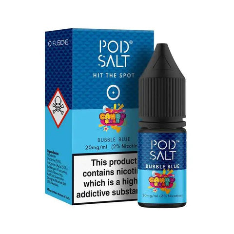 Pod Salt Fusions Candy Rush Bubble Blue Nic Salt 10ml 11mg