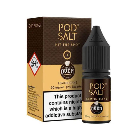 Pod Salt Fusions Vapers Oven Lemon Cake Nic Salt 10ml 11mg