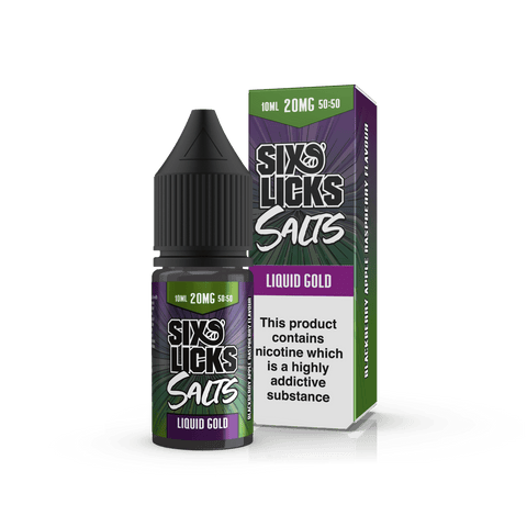 Six Licks Liquid Gold Nic Salt 10ml 10mg