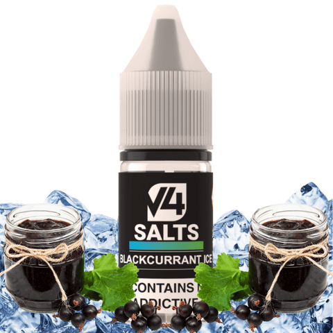 V4 Vapour Blackcurrant Ice Nic Salt 10ml 10mg