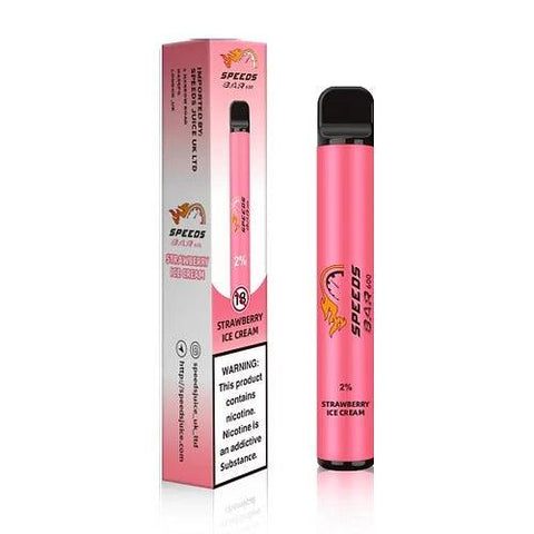 Vapecell Speeds Bar Strawberry Ice Cream Disposable 20mg