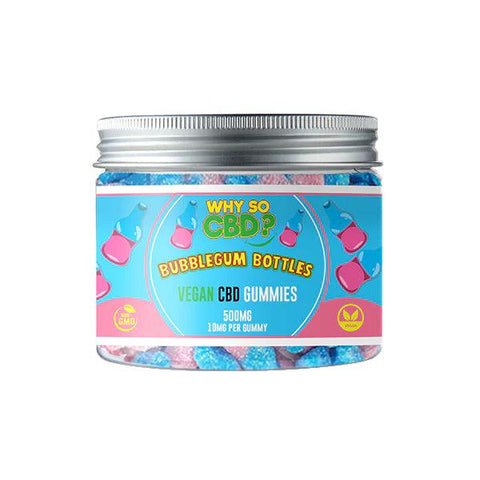 Why So CBD? Bubblegum Bottles CBD Vegan Gummies 500mg